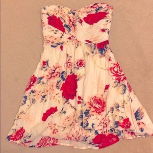 Strapless floral urban outfitters dress size XS